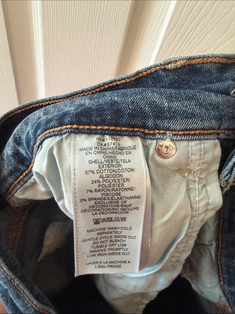 Vintage True Religion Men’s Dark Blue Relaxed Straight Leg Jeans / Ricky